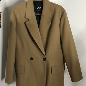 Zara 🐫 Camel oversized Blazer. Frankie Shop dupe